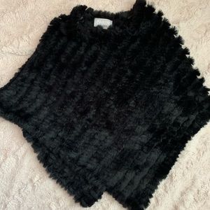 Black Rabbit Fur Cape/shawl